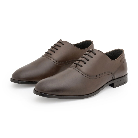 Red Tape Formal Oxford Shoes for Men |Refined Round-Toe Shaped Real Leather Shoes with Low-cut Pattern