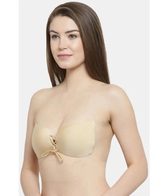 HINGOL Khaki Satin Lightly Padded Womens Stick on Bra ( Pack of 1 ) - None