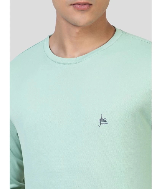 YHA - Mint Green Cotton Blend Regular Fit Mens T-Shirt ( Pack of 1 ) - None