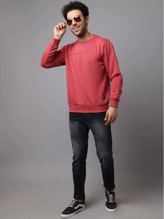 Rodamo Men Pink Printed Sweatshirt