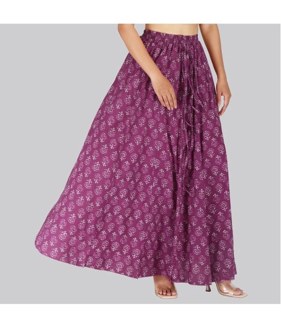 Sttoffa Purple Cotton Womens Flared Skirt ( Pack of 1 ) - None