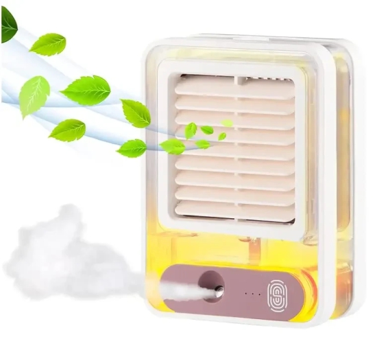 Small Personal Desk Fan with Mist Spray