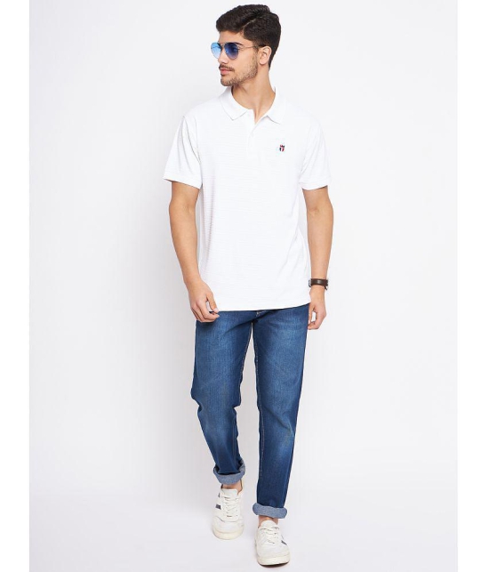 MXN - White Cotton Regular Fit Mens Polo T Shirt ( Pack of 1 ) - None