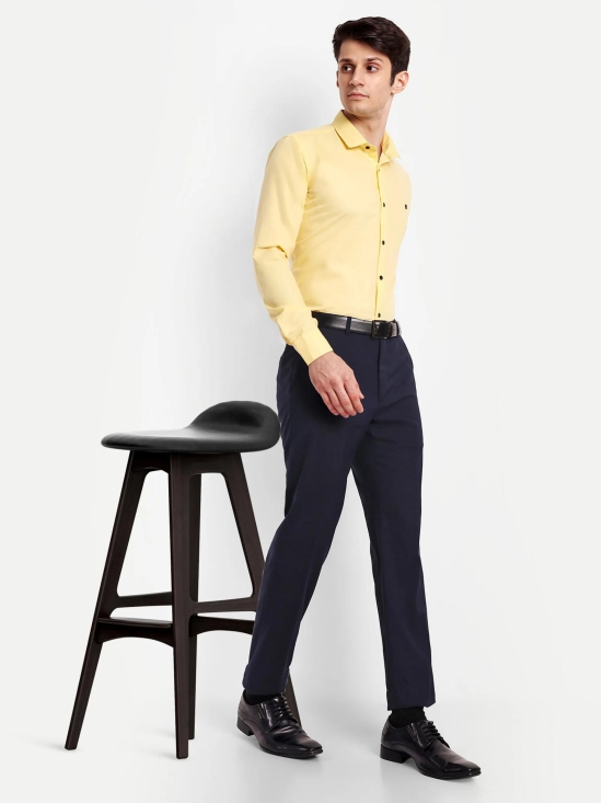Yellow Viscose Rayon Solid Shirt-XXL
