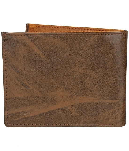 samtroh - Brown PU Mens Regular Wallet ( Pack of 1 ) - Brown