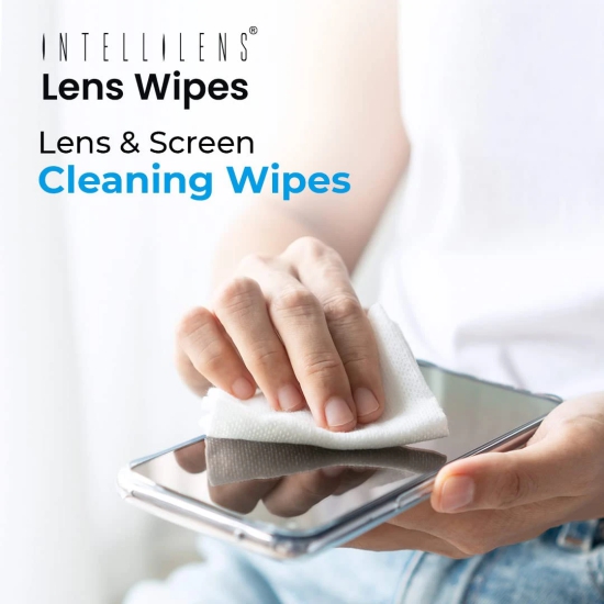 Intellilens Lens Cleaner Wipes Pack of 60  Cleaner Wipes for Spectacles  All Digital Screens  Fast Drying Gentle and Scratch Free Cleaning-Intellilens Lens Cleaner Wipes (Pack of 60) | Cleaner Wi