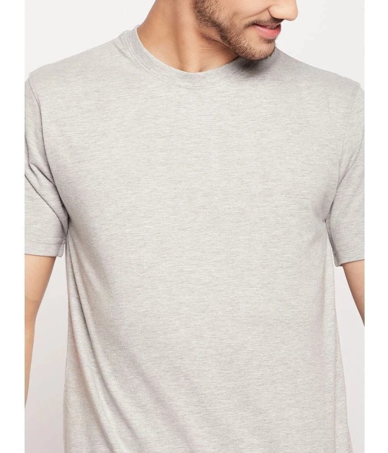 UNIBERRY - Melange Grey Cotton Blend Regular Fit Mens T-Shirt ( Pack of 1 ) - None