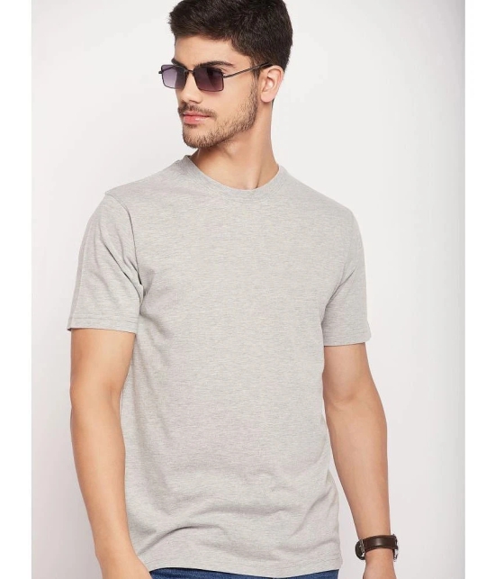 UNIBERRY - Melange Grey Cotton Blend Regular Fit Mens T-Shirt ( Pack of 1 ) - None