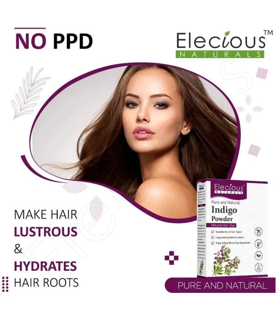 Elecious Indigo Powder for Hair black (200 Grams) | 100% Pure and Natural, No preservatives