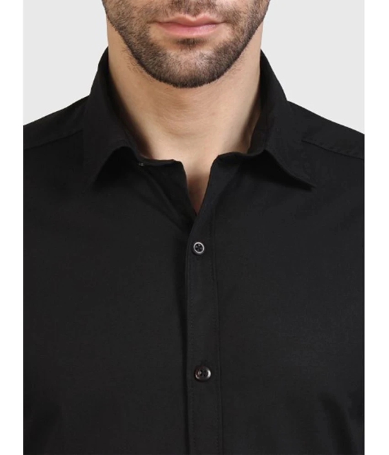 Life Roads - Black Cotton Slim Fit Mens Formal Shirt ( Pack of 1 ) - None