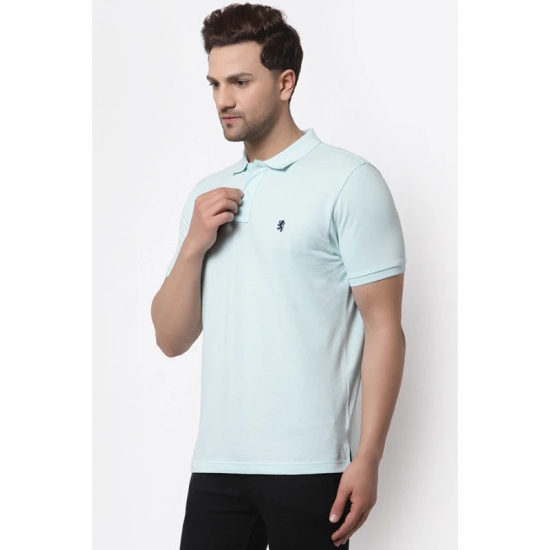 Red Tape Men Mint Blue Polo Neck T-Shirt