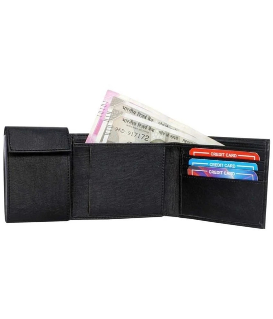 Sambhav Deals Black PU Mens Regular Wallet ( Pack of 1 ) - Black