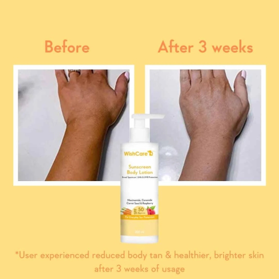 SPF 50 Sunscreen Body Lotion - PA+++ UVA & UVB Protection with No White Cast -  200ml