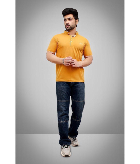 Forbro - Mustard Cotton Blend Regular Fit Men's T-Shirt ( Pack of 1 ) - None