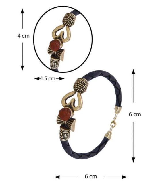 Vindhy Shiv Trishul Rudraksh Bracelet - None