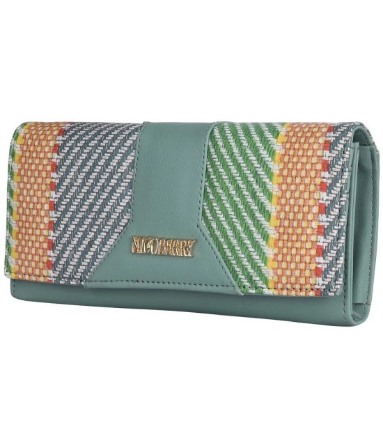 Nicoberry - Faux Leather Green Womens Zip Around Wallet ( Pack of 1 ) - Green