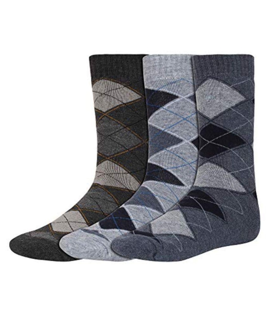 Creature - Woollen Men's Printed Multicolor Mid Length Socks ( Pack of 3 ) - Multicolor