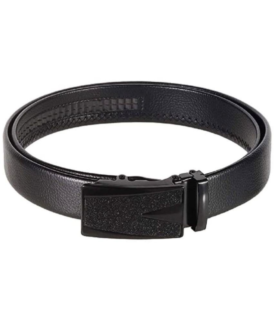 Zacharias - Black Leather Men's Casual Belt ( Pack of 1 ) - None