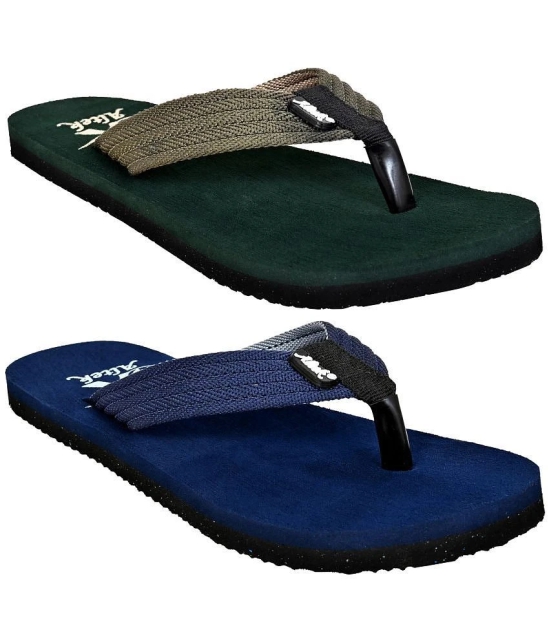 Altek Olive Mens Thong Flip Flop - None