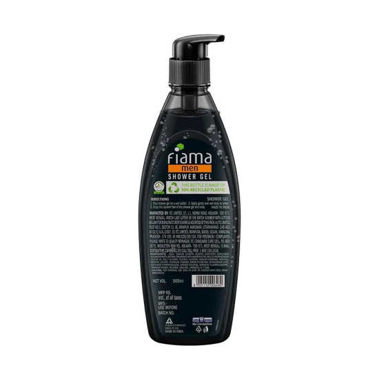 Fiama Men shower gel deep clean with charcoal and grapefruit skin conditioners for refreshed skin bodywash 500ml bottle-Fiama Men shower gel, deep clean with charcoal and grapefruit, skin conditi