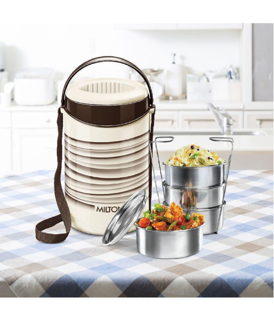 Milton - Stainless Steel Lunch Box 4 - Container ( Pack of 1 )