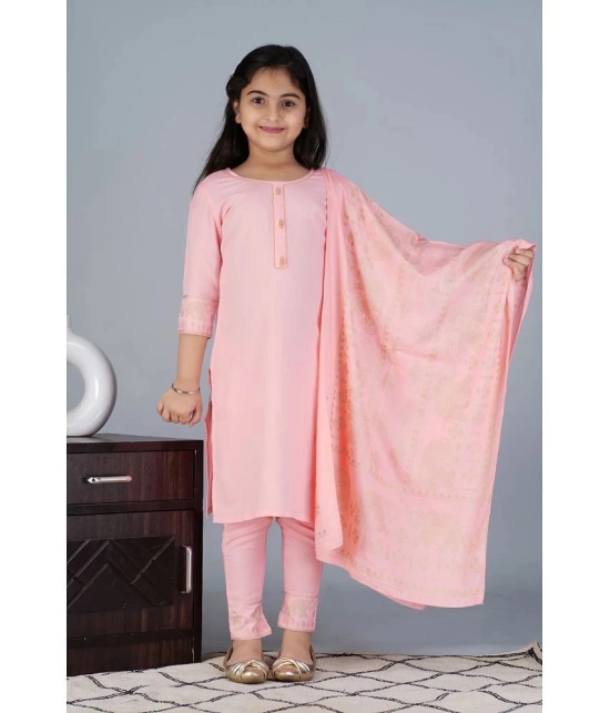 Itemzon PeachPuff Viscose Girls Suit Sets ( Pack of 1 ) - None