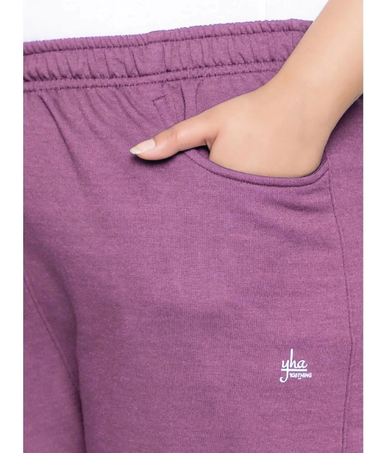 YHA - Mauve Fleece Womens Running Trackpants ( Pack of 1 ) - None