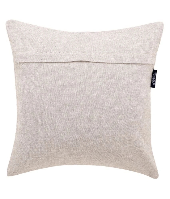 mezposh Single Cotton Cushion Covers 40X40 cm (16X16) - Beige