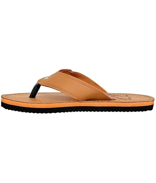 GRASS WALK - Tan Mens Thong Flip Flop - None