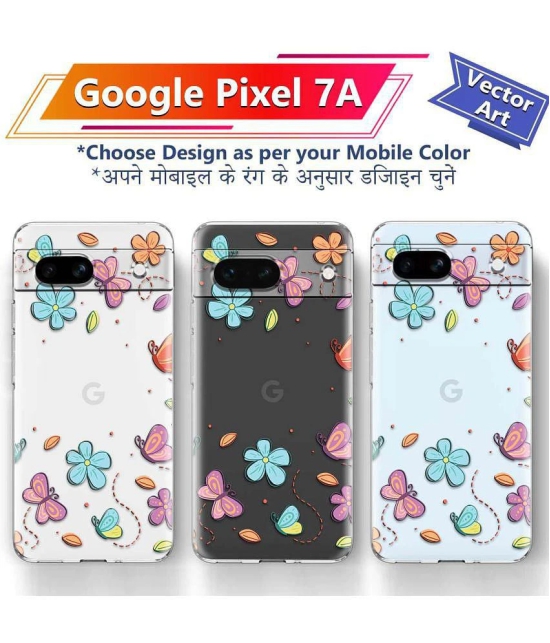 NBOX - Multicolor Printed Back Cover Silicon Compatible For Google Pixel 7A ( Pack of 1 )