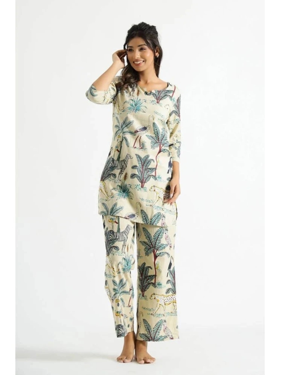 Label Flavia Multi Color Printed Pant Top Set - None