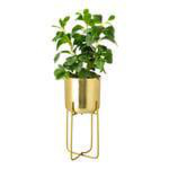 Era T Planter With Stand Brass