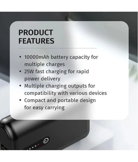 DIGIMATE 10000 -mAh 22W Li-Polymer Power Bank - Black