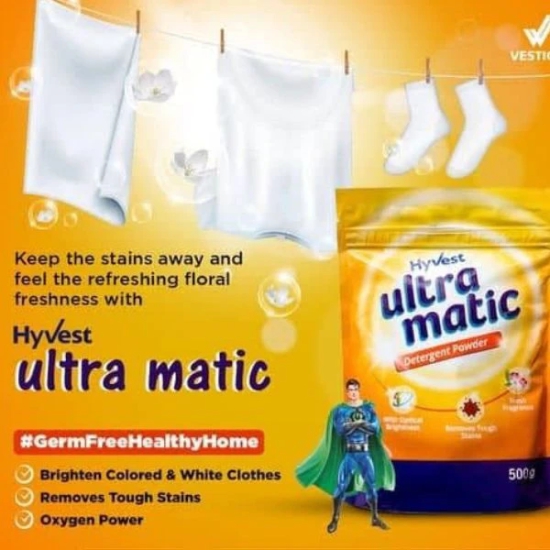 Hyvest Ultra Matic Detergent Powder 500 Gms