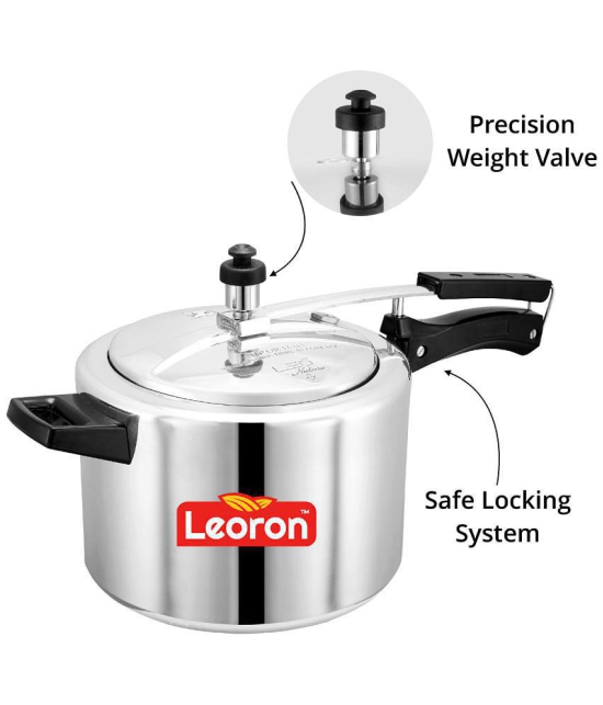 Srushti Gold is now Leoron 5 L Aluminium InnerLid Pressure Cooker Gas Stovetop Compatible