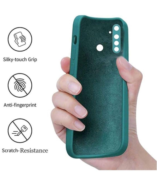 Case Vault Covers Plain Cases Compatible For Silicon Realme 5i ( Pack of 1 ) - Green