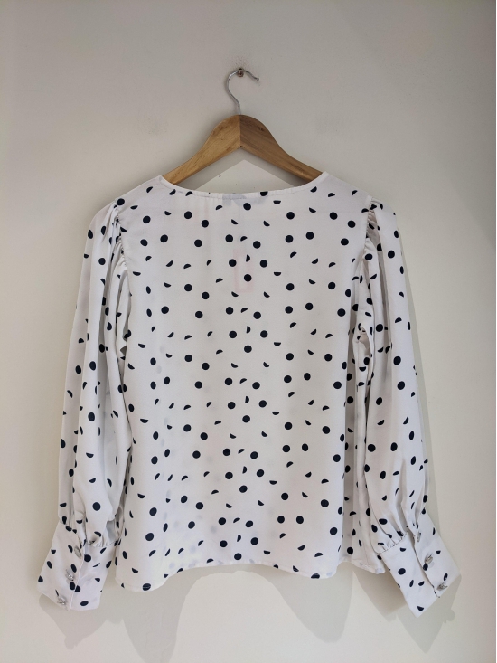 Wardrobe Polka Dot White Top-S