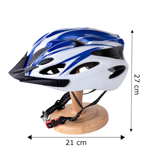 Kuber Industries Cycling Helmet with Detachable Visor, Breathable, Adjustable, Ideal for Adults and Kids - Pack of 5 White-Kuber Industries Cycling Helmet with Detachable Visor, Breathable & Adju