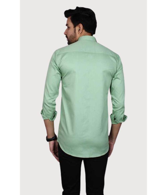 Springberry - 100% Cotton Slim Fit Sea Green Men's Casual Shirt ( Pack of 1 ) - None