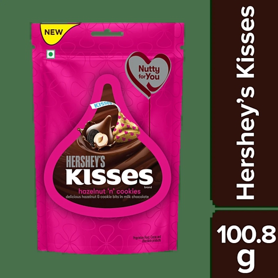 Hersheys Hershey Kisses Hazelnut Pouch 100.8G, 1 Pc