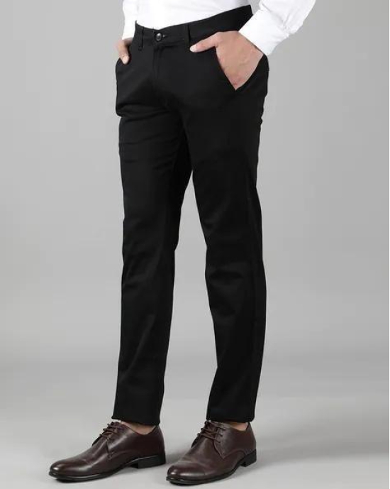 Cotton Lycra stretchable Solid Slim Fit Mens Formal Trousers-32