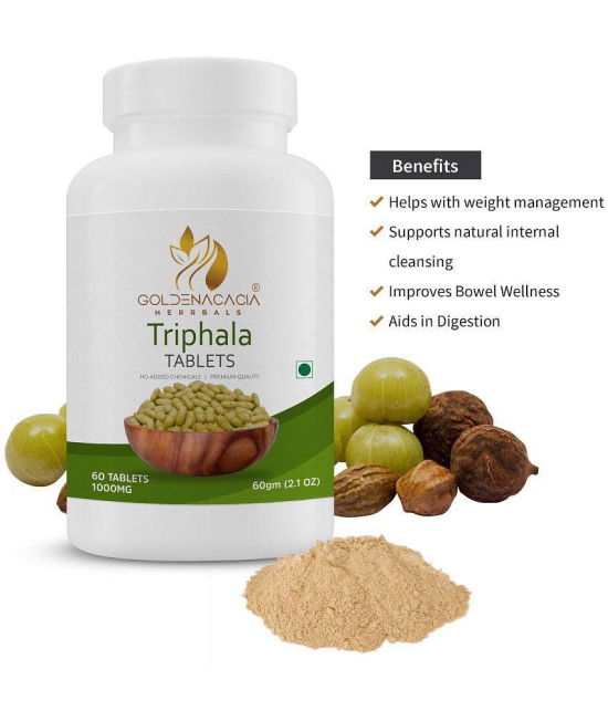 GOLDENACACIA HERRBALS Triphala 1000mg 60 Tablets Tablets 1 no.s