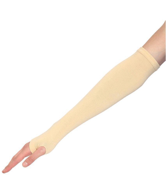 FITMonkey - HighPerformance UV Sun Protection Arm Sleeves Beige - Single Set - Freesize