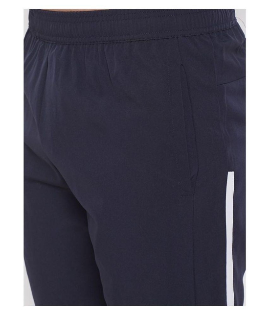 RANBOLT Navy Polyester Lycra Fitness Shorts - None