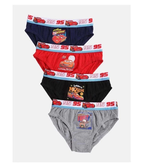 Bodycare Kids Boys Assorted Disney-Cars Printed Briefs Pack Of 4 - None