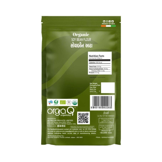 OrgaQ Organicky Organic Soyabean Flour