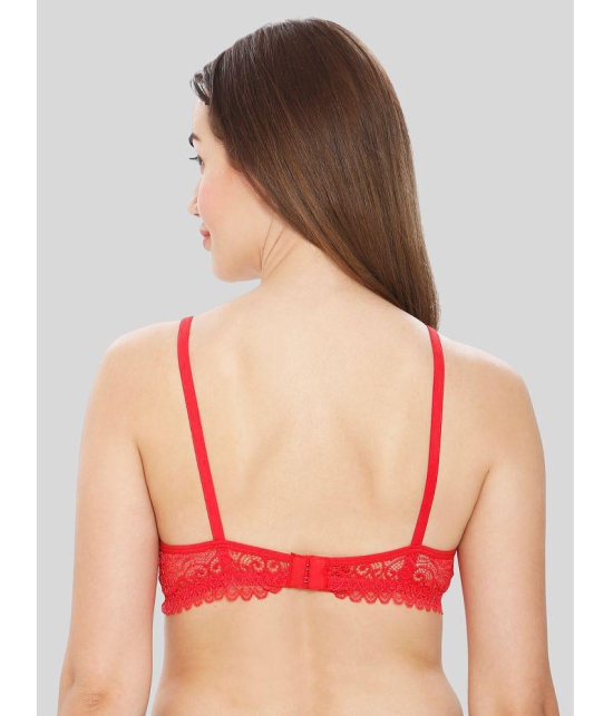 ILRASO - Red Lace Non Padded Women's T-Shirt Bra ( Pack of 1 ) - None