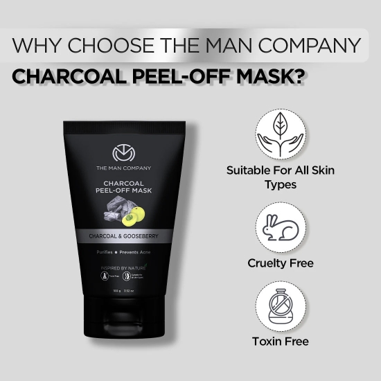 Charcoal Peel Off Mask  Charcoal  Gooseberry-Peel Off Mask and Free Face Cream