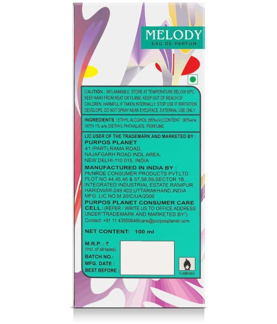 Riya Melody Sea Green & Melody Black & Melody Pink  Eau De Parfum (EDP) For Unisex 300 ( Pack of 3 )