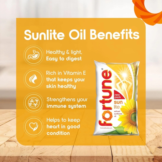 Fortune Sunflower Oil 1L  Pouch